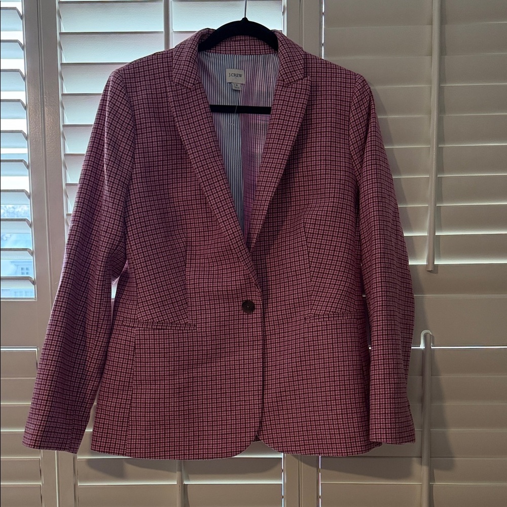 J. Crew pink Checkered Women's Blazer